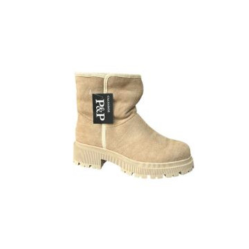 Botines Beige de Mujer con Suela Track y Forro Interior Y8D-AX4006-01