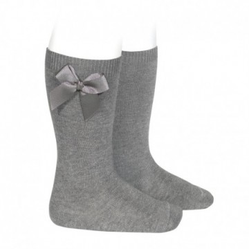 Calcetines altos lisos con...
