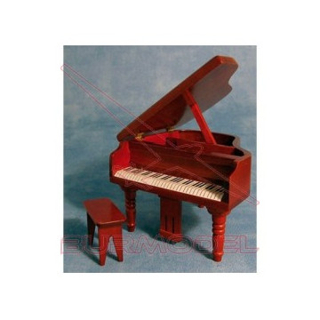 Piano con asiento color nogal