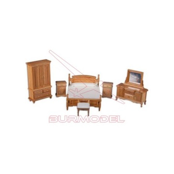 Dormitorio madera natural