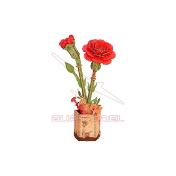 Maqueta flor Clavel rojo...