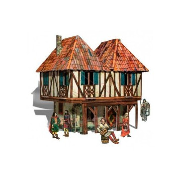 Maqueta papel casa señorial
