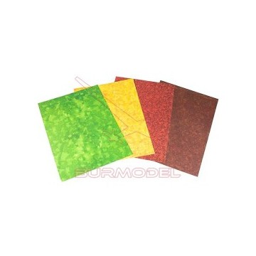 Set de 4 hojas vegetación