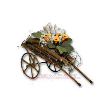 Carrito con Flores grande
