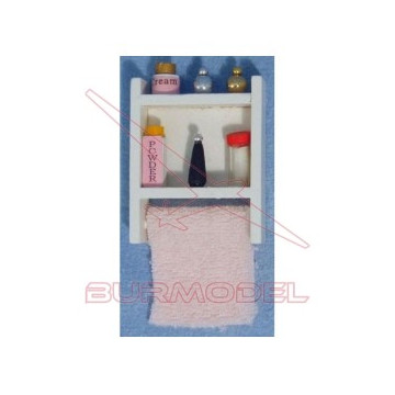 Estantería lavabo y accesorios