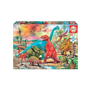 Puzzle 100 piezas Dinosaurios