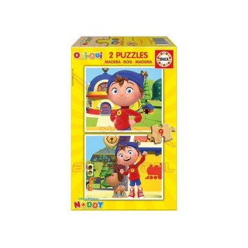 Dos puzzles de madera Noddy...
