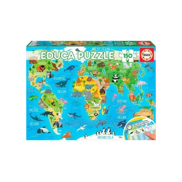 Puzzle 150 piezas mapamundi...