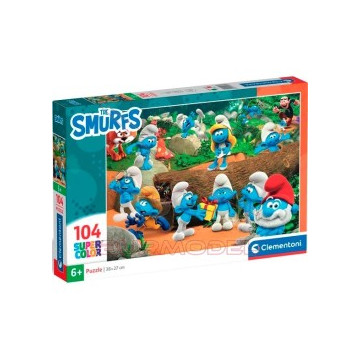 Puzzle 104 piezas Pitufos...