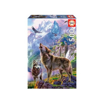 Puzzle 500 piezas Lobos en...