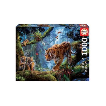 Puzzle Tigres en el árbol...