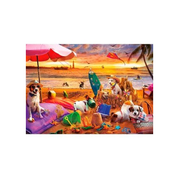 Puzzle Perros jugando en la...