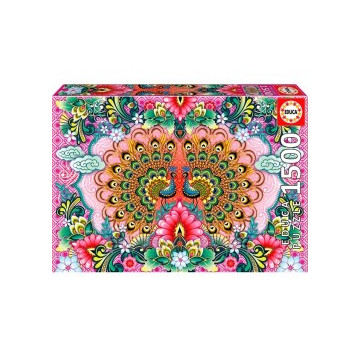 Puzzle 1500 piezas Pavos...