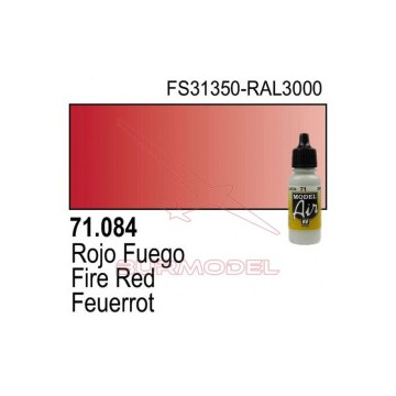 Pintura Vallejo Rojo fuego 084