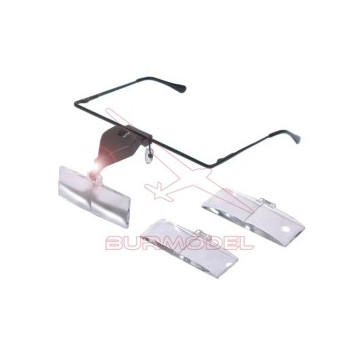 Gafas con lupa y led