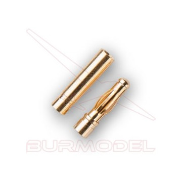 Conector dorado 3mm (macho...