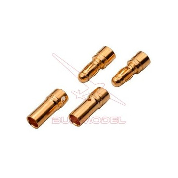 Pareja conector dorado T...