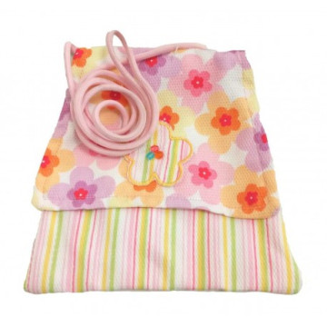 Bolso de piqué a rayas para...