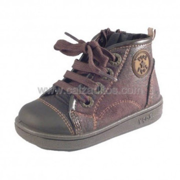 Botas de polipiel marrón...