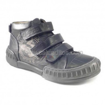 Botines negros de piel con...