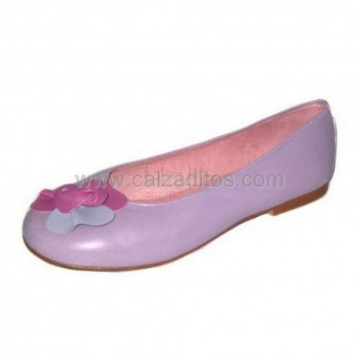 Zapatos lilas de piel de...
