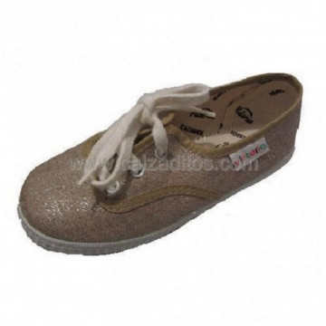 Zapatillas de lona marrones...