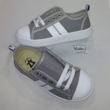 Zapatillas de lona gris con...
