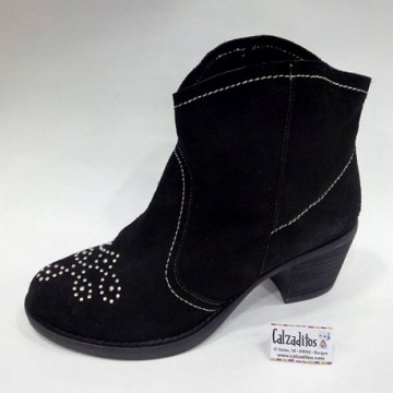 Botines de tacón para mujer...