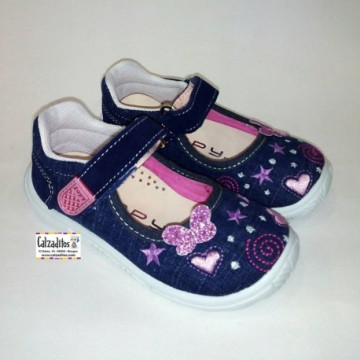 Merceditas de lona jeans...