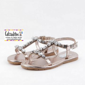 Sandalias para niña en piel...