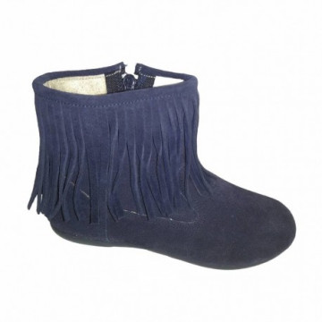 Botas bajas de piel serraje...