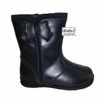 Botas altas de piel azul...