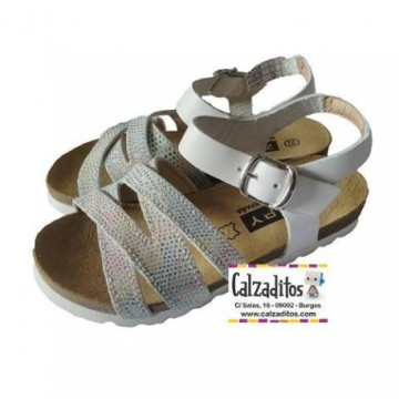 Sandalias para niña de piel...