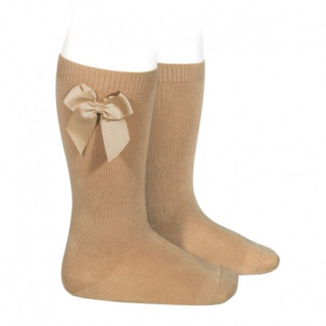 Calcetines altos lisos con...