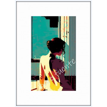 Obra Original y Única firmada por el autor.  Tamaño imagen: 30x50 cm.  Tamaño marco: 50x70 cm.  Arte Digital - e-Art
